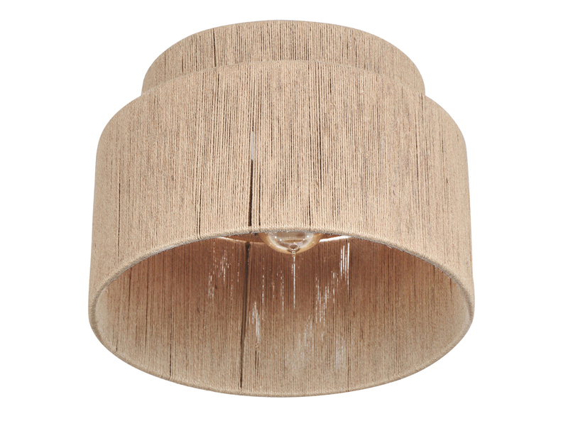 Deckenleuchte aus Jute Natur im Boho Stil mit E27 LED, Ø 30cm