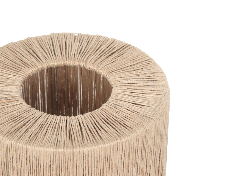 Große Tischleuchte aus Jute Natur im Boho Stil mit E27 LED, Höhe 45cm