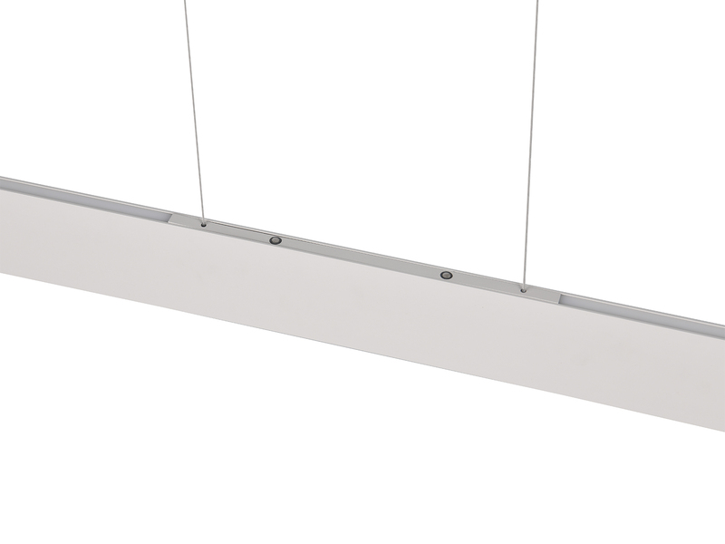 Höhenverstellbare LED Pendelleuchte GALWAY dimmbar, Hellgrau Breite 150cm