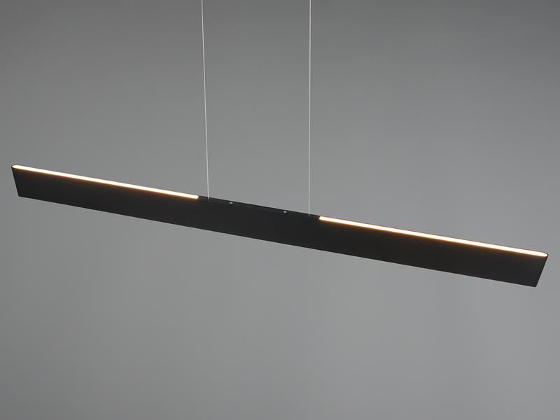 Höhenverstellbare LED Pendelleuchte GALWAY dimmbar, Schwarz Breite 150cm