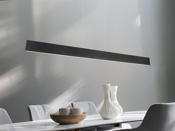 Höhenverstellbare LED Pendelleuchte GALWAY dimmbar, Schwarz Breite 150cm