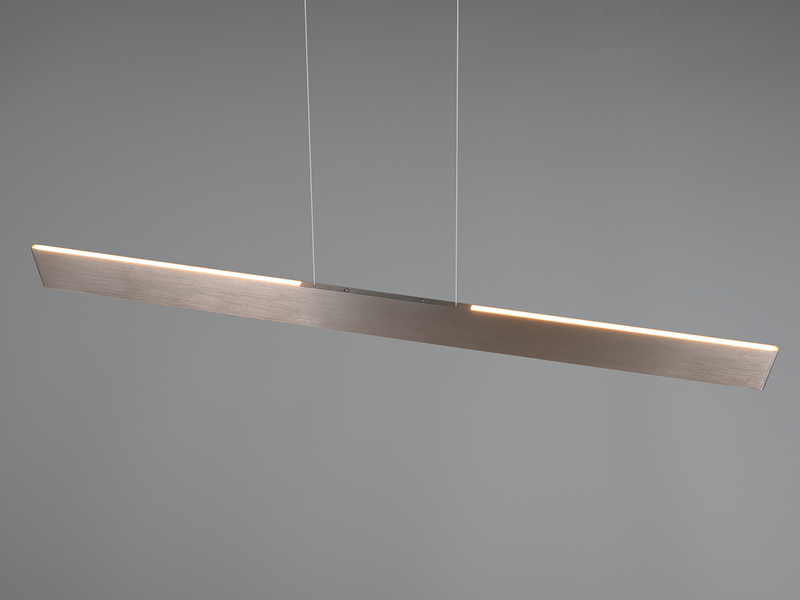 Höhenverstellbare LED Pendelleuchte GALWAY dimmbar, Silber Breite 150cm