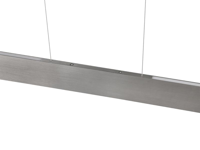 Höhenverstellbare LED Pendelleuchte GALWAY dimmbar, Silber Breite 150cm