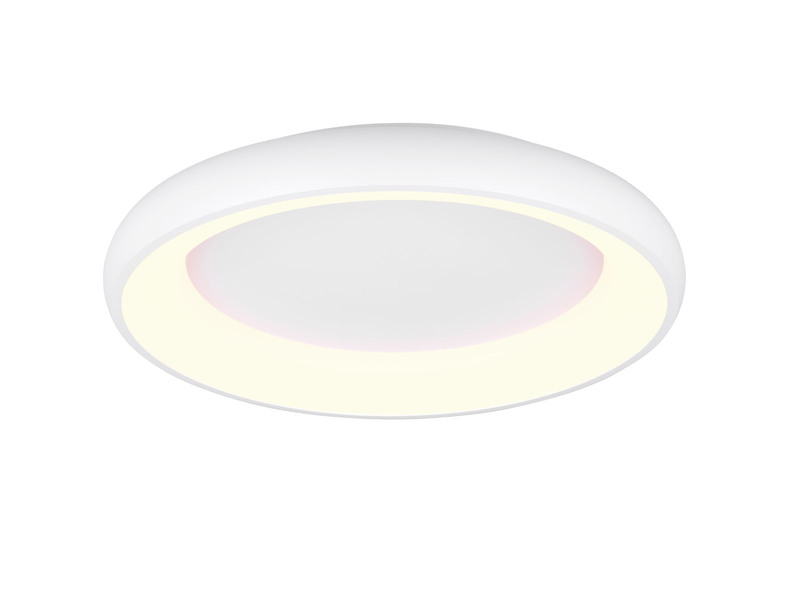 Flache LED Deckenleuchte CARDONA groß Weiß, dimmbar & 3 Lichtfarben, Ø 62cm