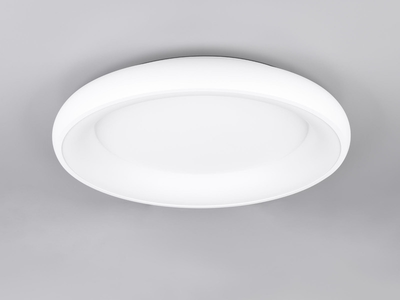 Flache LED Deckenleuchte CARDONA groß Weiß, dimmbar & 3 Lichtfarben, Ø 62cm