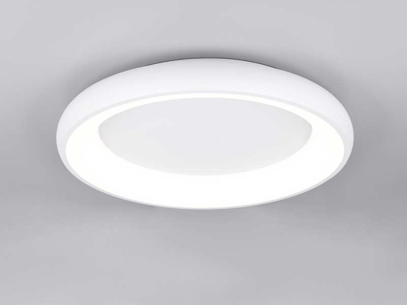 Flache LED Deckenleuchte CARDONA groß Weiß, dimmbar & 3 Lichtfarben, Ø 62cm
