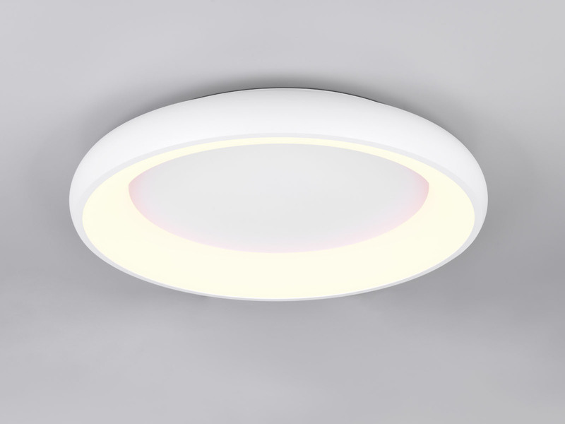 Flache LED Deckenleuchte CARDONA groß Weiß, dimmbar & 3 Lichtfarben, Ø 62cm
