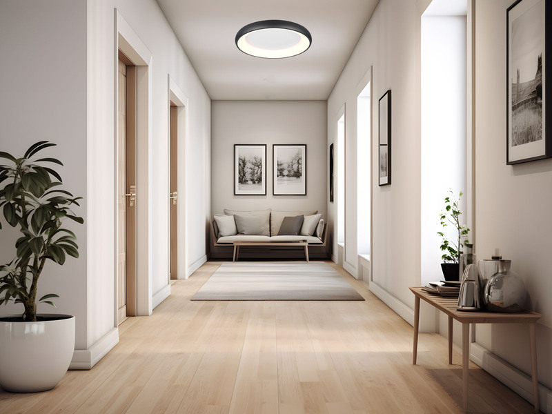 Flache LED Deckenleuchte CARDONA groß Schwarz, dimmbar & 3 Lichtfarben, Ø 62cm
