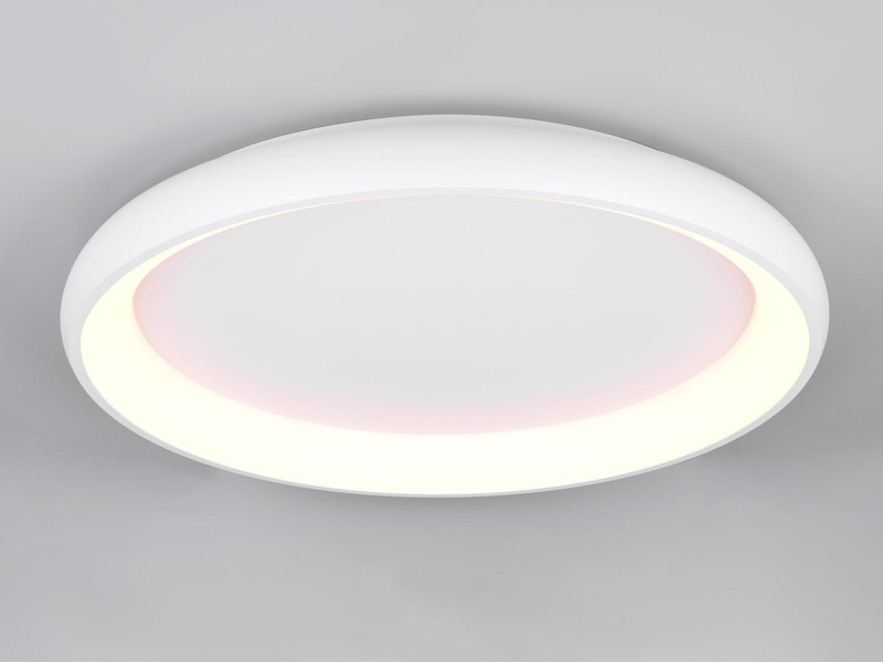 Große LED Deckenleuchte CARDONA hell & dimmbar über Schalter, Weiß rund Ø 75cm