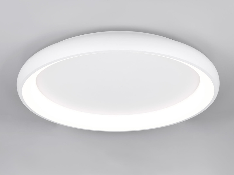 Große LED Deckenleuchte CARDONA hell & dimmbar über Schalter, Weiß rund Ø 75cm