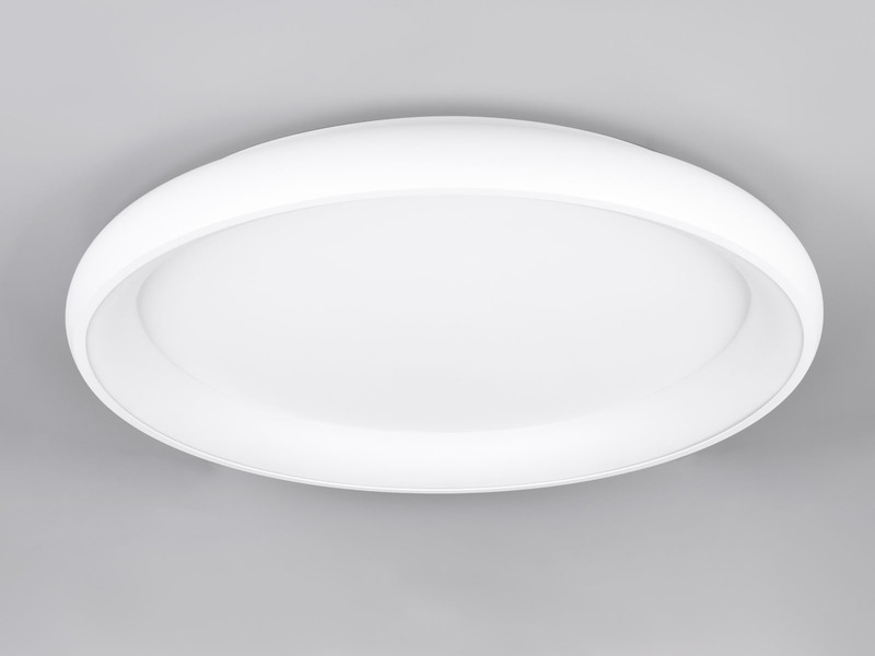 Große LED Deckenleuchte CARDONA hell & dimmbar über Schalter, Weiß rund Ø 75cm