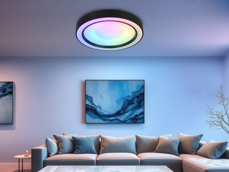 LED Deckenleuchte ARCO mit Fernbedienung & RGB Farbwechsler, Ø 40cm