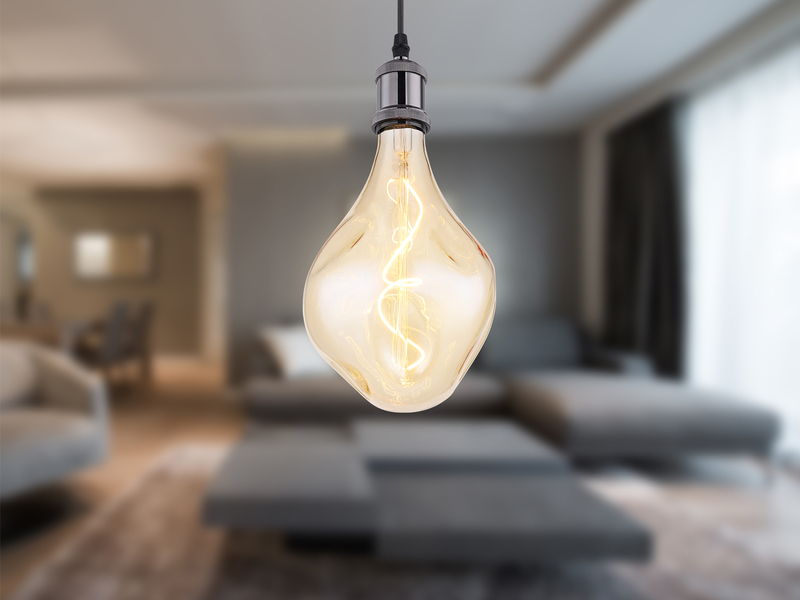 E27 Filament Deko LED - 4 Watt, 220 Lumen, 1800 Kelvin warmweiß - Ø16,5cm