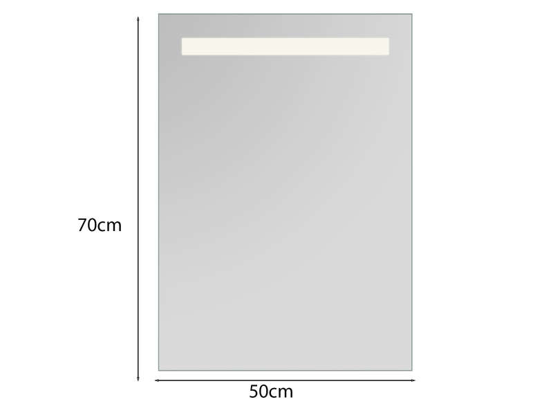 Spiegel mit LED Beleuchtung Bad Wandspiegel TABEA rechteckig 50x70cm