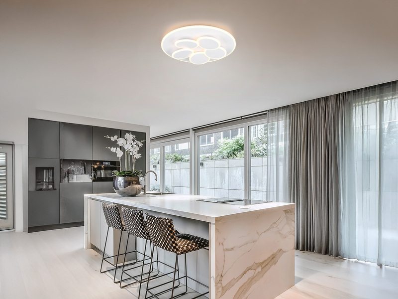 LED Deckenleuchte MANDALA Weiß mit Fernbedienung dimmbar & Tageslicht Ø 49cm