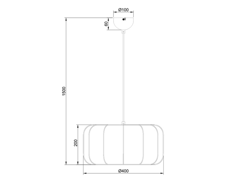 Ausgefallene LED Pendelleuchte mit Stoff Lampenschirm in Weiß, Ø 40cm