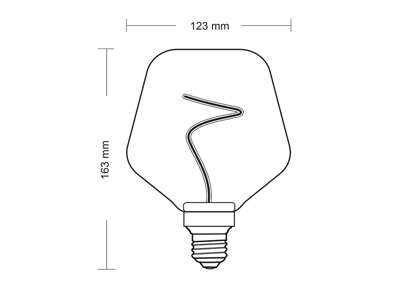 E27 Filament Deko LED - 4 Watt, 240 Lumen, 1800 Kelvin warmweiß - Ø12,3cm