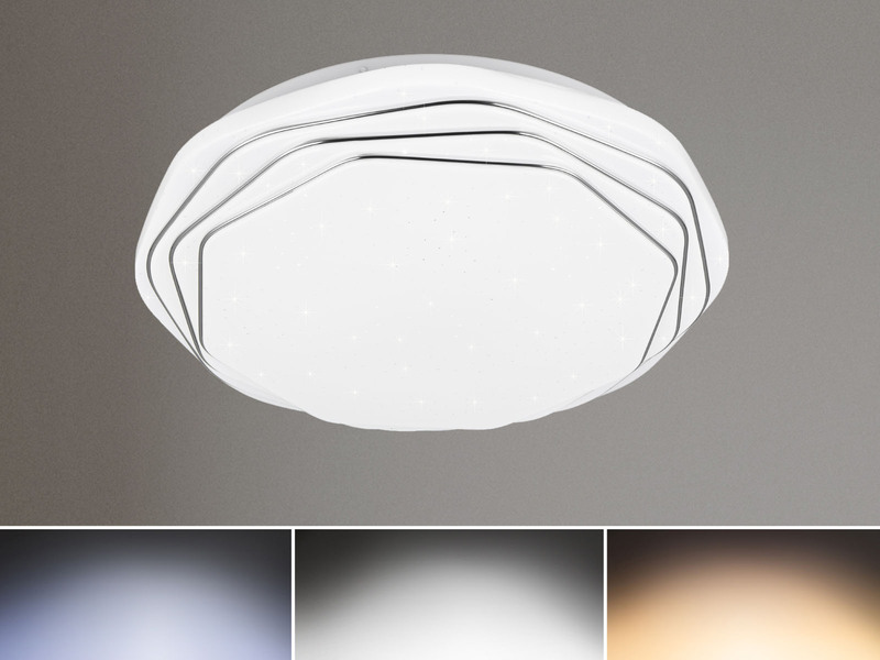 LED Deckenleuchte DIZZY mit Fernbedienung dimmbar & Sternenhimmel, Ø 38cm