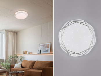 LED Deckenleuchte DIZZY mit Fernbedienung dimmbar & Sternenhimmel, Ø 38cm