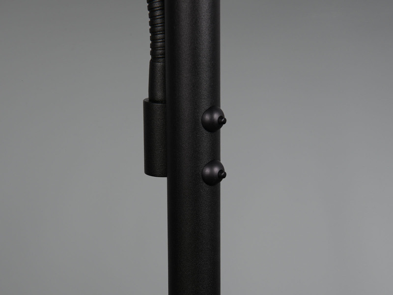 LED Stehlampe WILLIS mit Leselampe, dimmbar, 3 Lichtfarben, Schwarz, 180cm groß