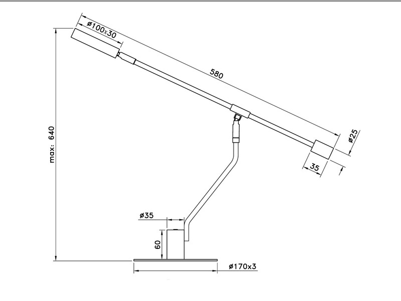 LED Schreibtischlampe MANDURO Weiß, dimmbar & Tageslicht, 64cm groß