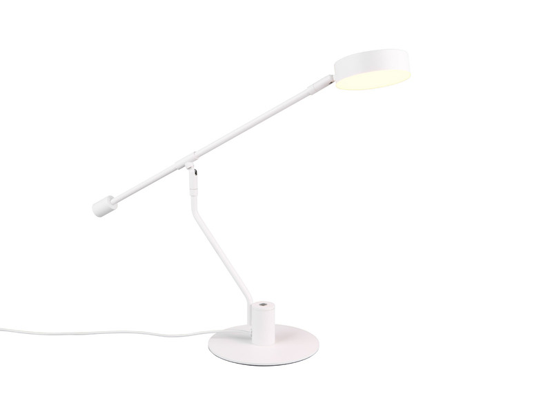 LED Schreibtischlampe MANDURO Weiß, dimmbar & Tageslicht, 64cm groß