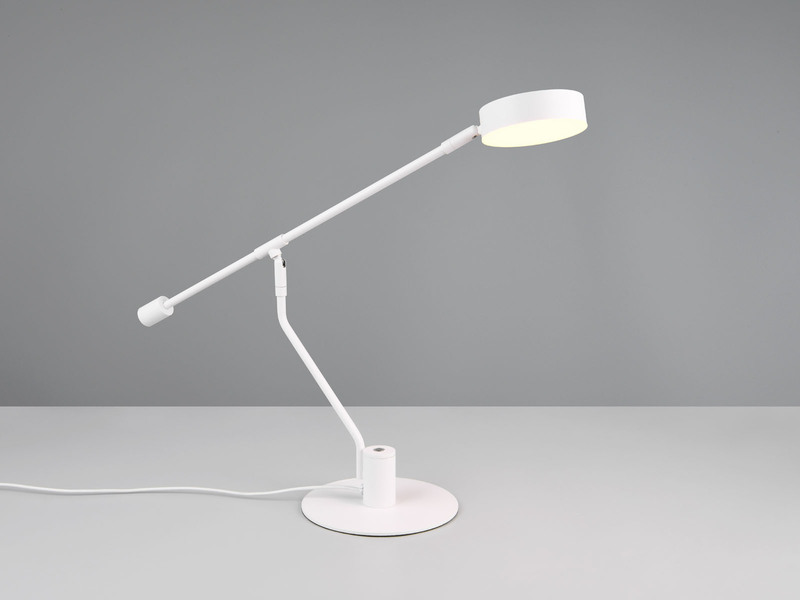 LED Schreibtischlampe MANDURO Weiß, dimmbar & Tageslicht, 64cm groß