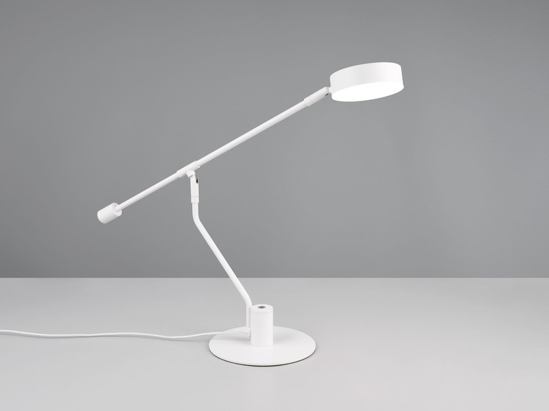 LED Schreibtischlampe MANDURO Weiß, dimmbar & Tageslicht, 64cm groß