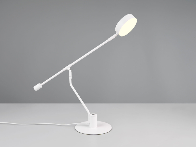 LED Schreibtischlampe MANDURO Weiß, dimmbar & Tageslicht, 64cm groß