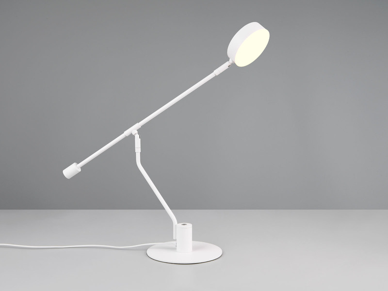 LED Schreibtischlampe MANDURO Weiß, dimmbar & Tageslicht, 64cm groß