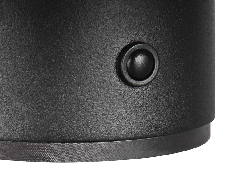 Akku Wandleuchte DAVEY aus Metall Schwarz per USB aufladbar Ø 15,5cm