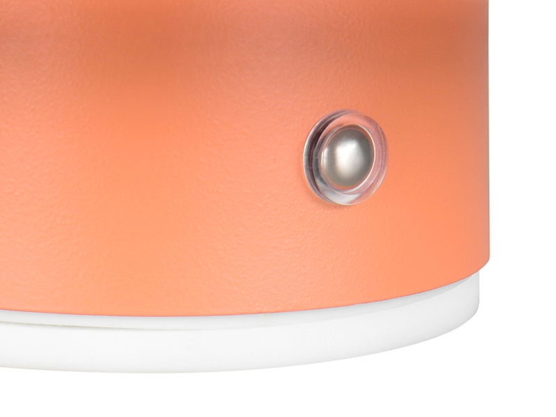 Akku Wandleuchte DAVEY aus Metall Orange per USB aufladbar Ø 15,5cm