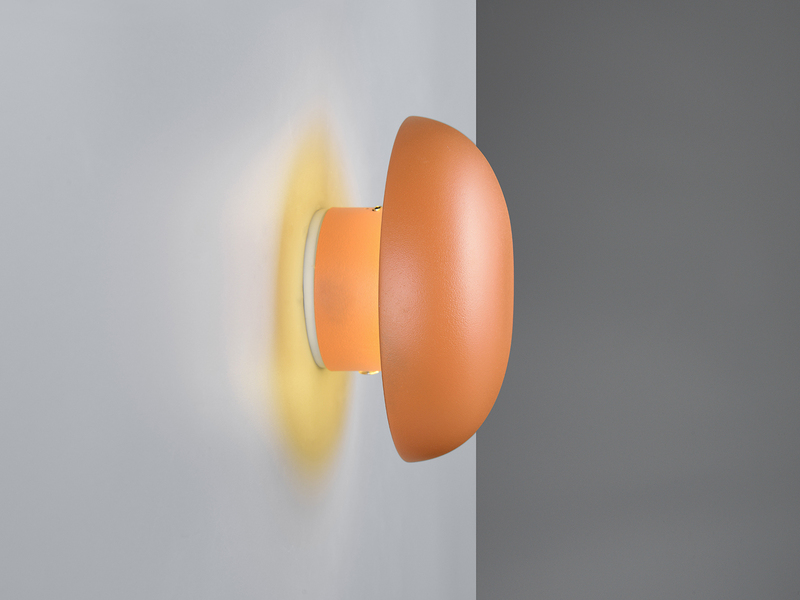 Akku Wandleuchte DAVEY aus Metall Orange per USB aufladbar Ø 15,5cm