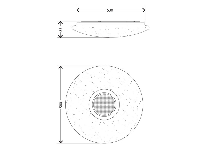 LED Deckenleuchte MUSICA mit Lautsprecher Farbwechsel & Fernbedienung, Ø 58cm