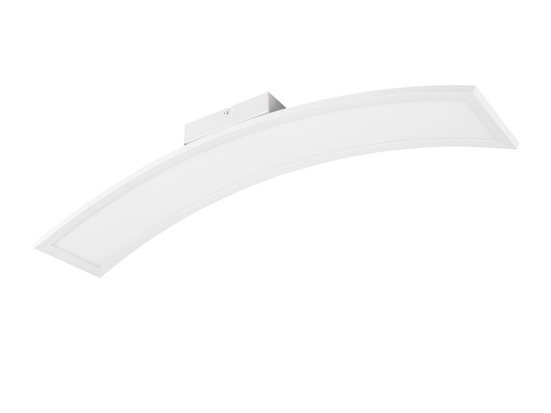 LED Deckenleuchte SIGMA lang & schmal in Weiß, gebogen, Länge 76cm