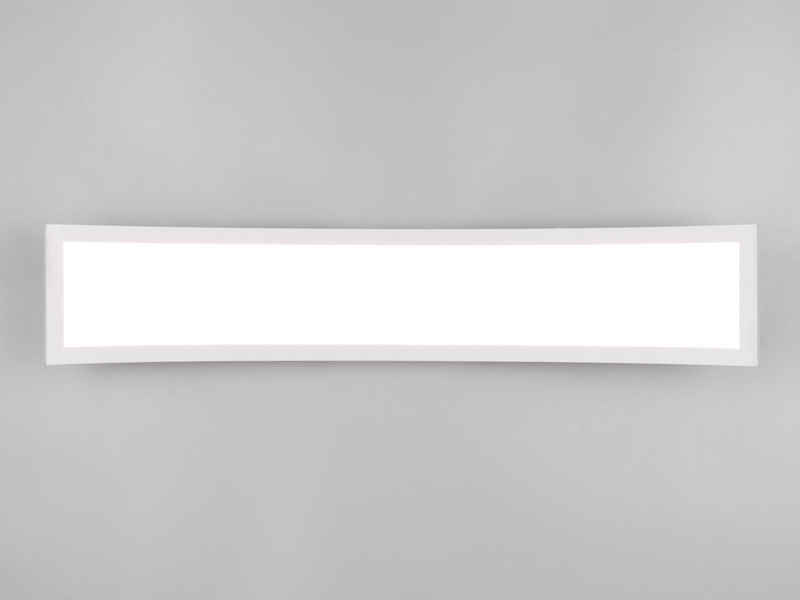 LED Deckenleuchte SIGMA lang & schmal in Weiß, gebogen, Länge 76cm