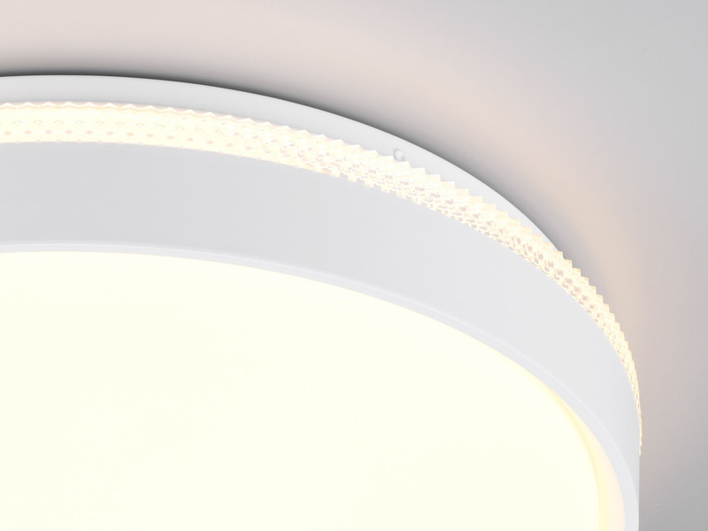 LED Deckenleuchte SPACY Weiß mit Fernbedienung & Tageslicht, Ø 47cm