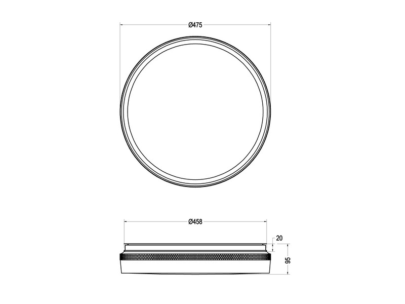 LED Deckenleuchte SPACY Weiß mit Fernbedienung & Tageslicht, Ø 47cm