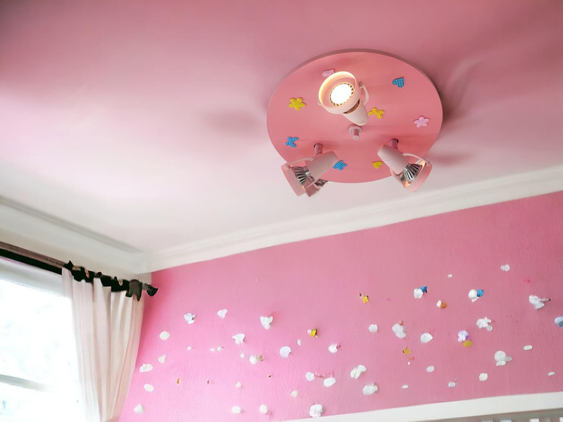 Coole LED Deckenleuchte für Kinderzimmer Natur Motive 3 flammig schwenkbar Ø35cm