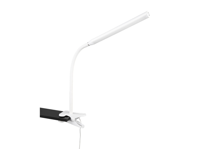 LED Klemmleuchte NEVADA Weiß dimmbar & 3 Lichtfarben, Höhe 38-69cm