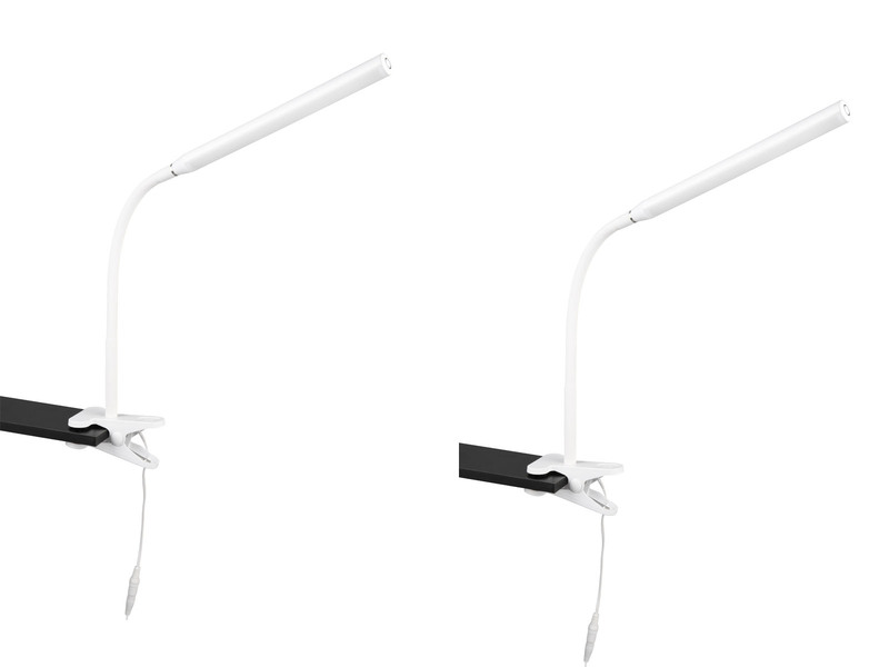 2er SET LED Klemmlampen Weiß dimmbar & 3 Lichtfarben, Höhe 38-69cm