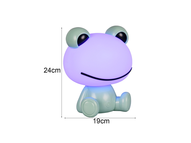 Ausgefallene USB Tischlampe HOPPER mit RGB Farbwechsel, Grün Höhe 24cm