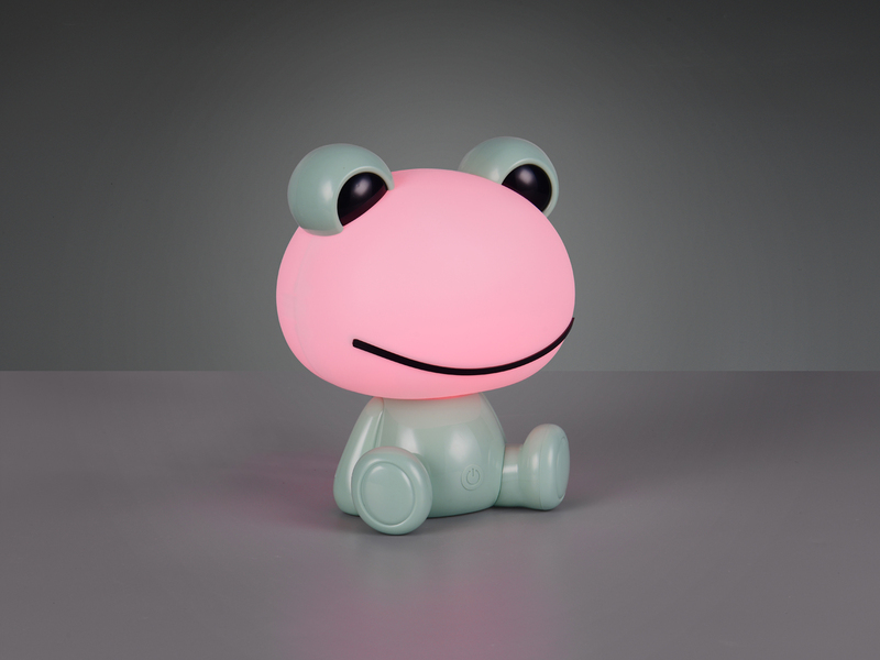 Ausgefallene USB Tischlampe HOPPER mit RGB Farbwechsel, Grün Höhe 24cm