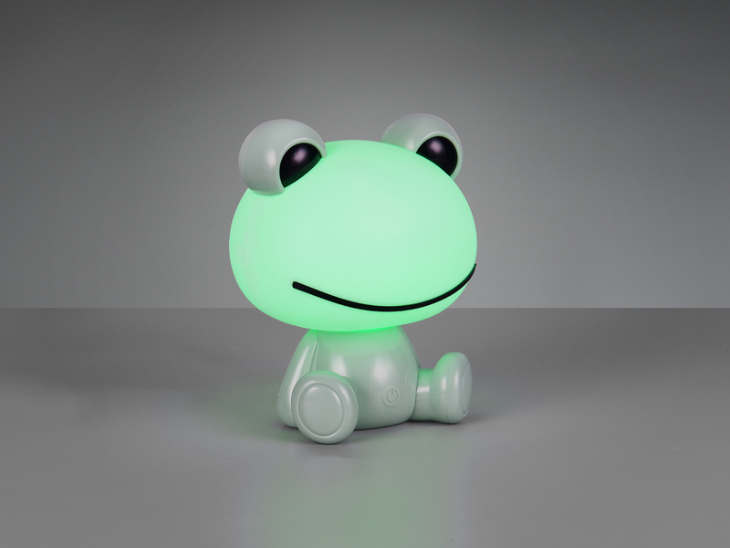 Ausgefallene USB Tischlampe HOPPER mit RGB Farbwechsel, Grün Höhe 24cm
