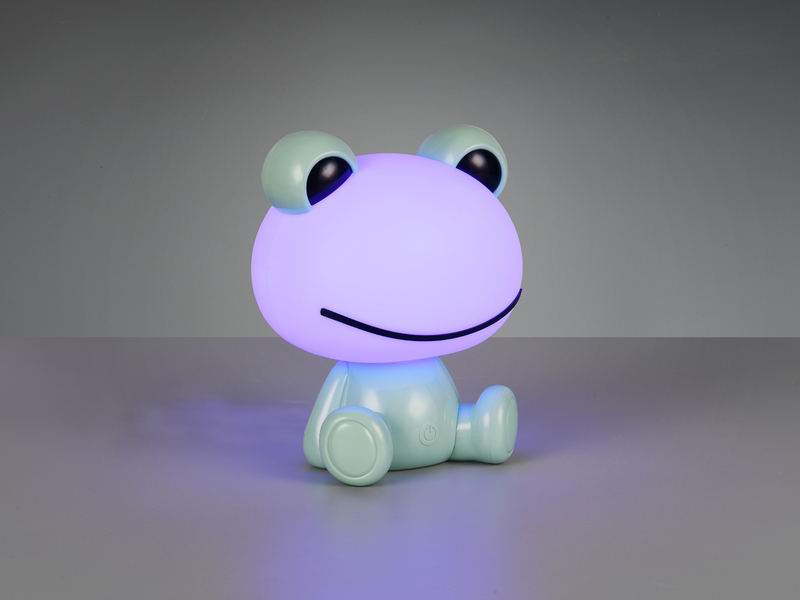 Ausgefallene USB Tischlampe HOPPER mit RGB Farbwechsel, Grün Höhe 24cm