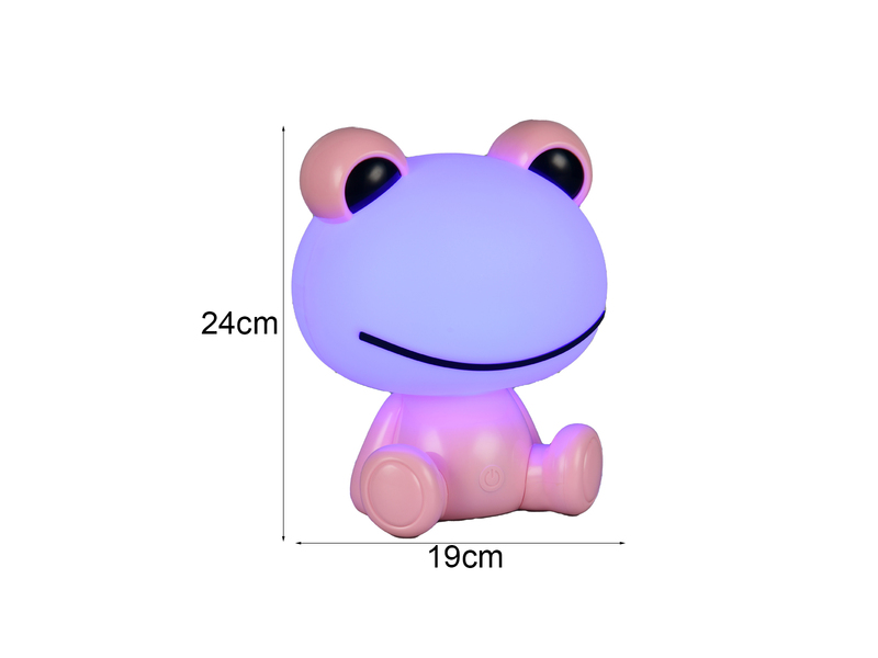 Ausgefallene USB Tischlampe HOPPER mit RGB Farbwechsel, Rosa Höhe 24cm