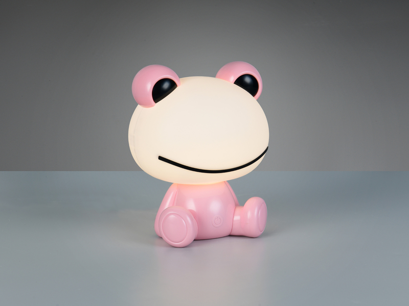 Ausgefallene USB Tischlampe HOPPER mit RGB Farbwechsel, Rosa Höhe 24cm