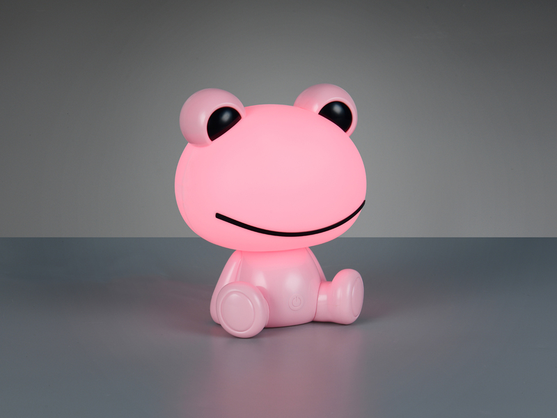 Ausgefallene USB Tischlampe HOPPER mit RGB Farbwechsel, Rosa Höhe 24cm