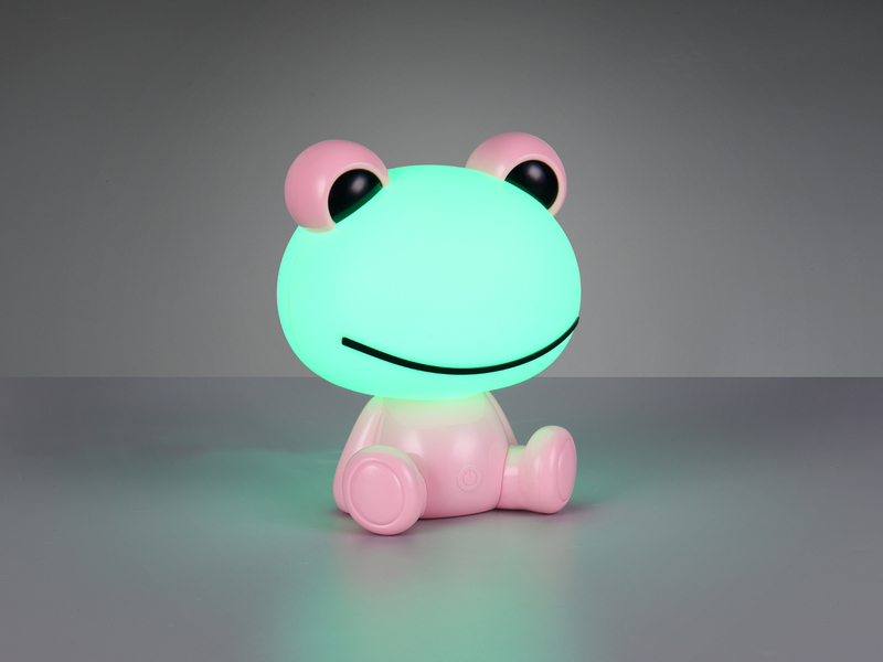 Ausgefallene USB Tischlampe HOPPER mit RGB Farbwechsel, Rosa Höhe 24cm