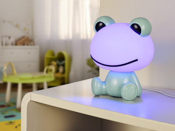 Ausgefallene USB Tischlampe Frosch mit RGB Farbwechsel, Grün Höhe 24cm